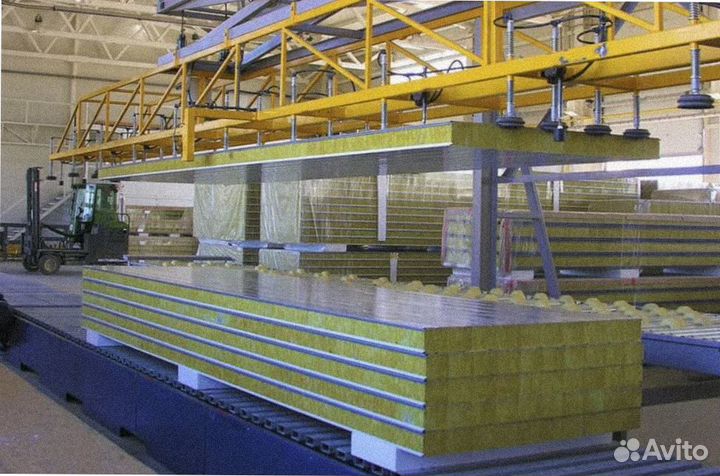 Сэндвич панели стеновые из минерал. ваты от 200 м2