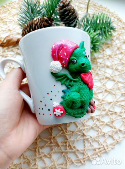 Кружка с новогодним декором