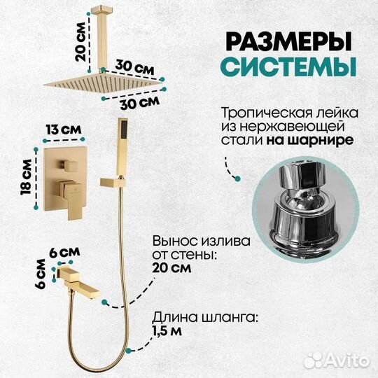 Душевая система Grocenberg GB5089MG-2