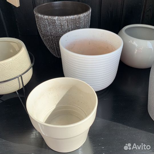 Кашпо керамические для цветов 6шт Леруа и Икеа