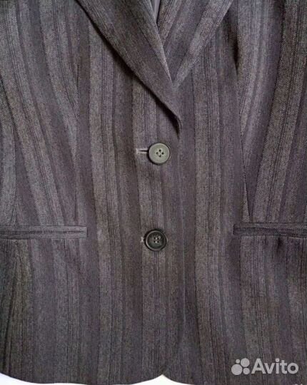 Пиджак женский 44 46 серый в полоску