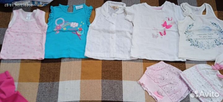 Посуда и одежда для девочек 74-80