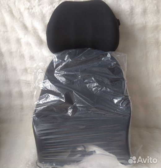Массажная накидка в авто ортопедическая 2 вибро