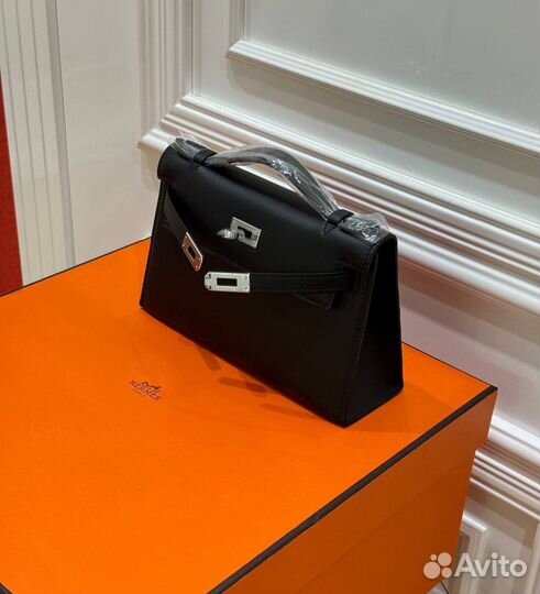 Hermes Kelly Pochette 22 cm black