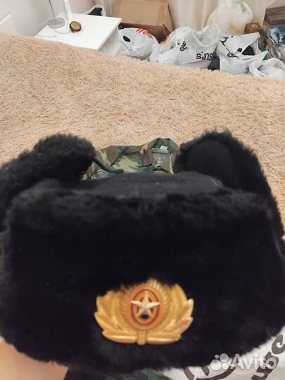 Шапка ушанка кадетская