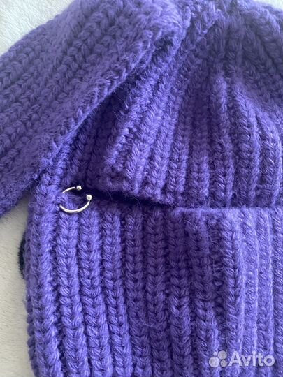 Балаклава вязаная с ушками