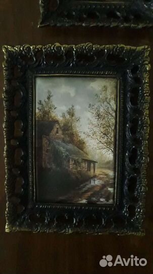 Картины шелкография в бронзе винтаж