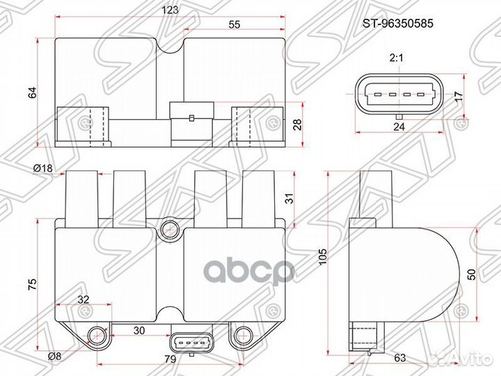 Катушка зажигания chevrolet lanos 05/daewoo LA