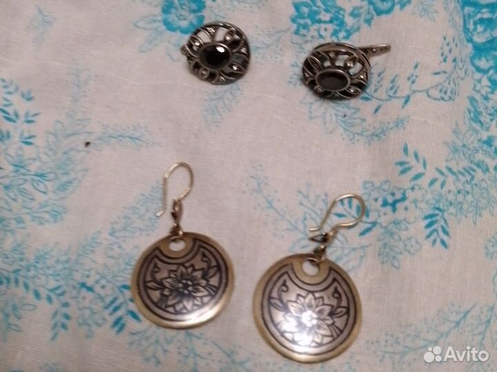 Серьги серебро