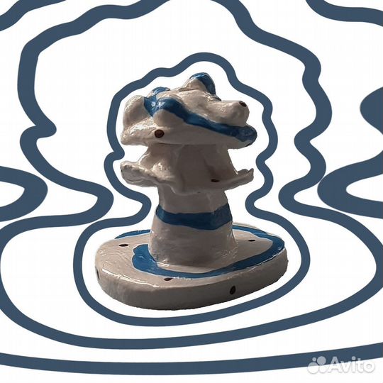 Подставка для аромапалочек гриб из глины