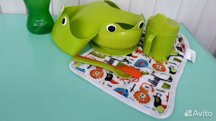 Детская посуда IKEA Mata, поильник Philips avent
