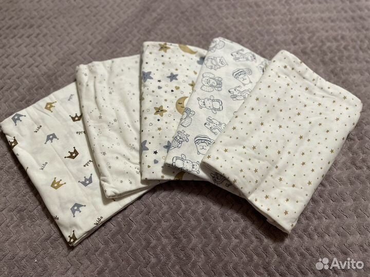 Пеленки детские трикотажные в комплекте 2 шт