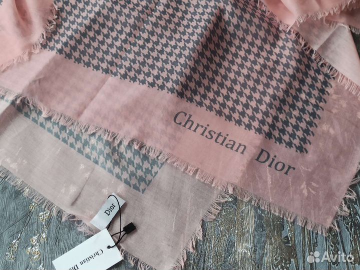 Платок Батист Модал Christian Dior розовый новый