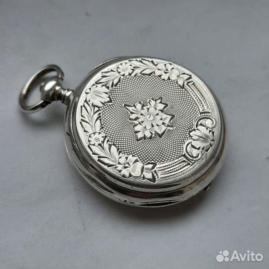 Антикварные серебряные часы ключевка 84 проба