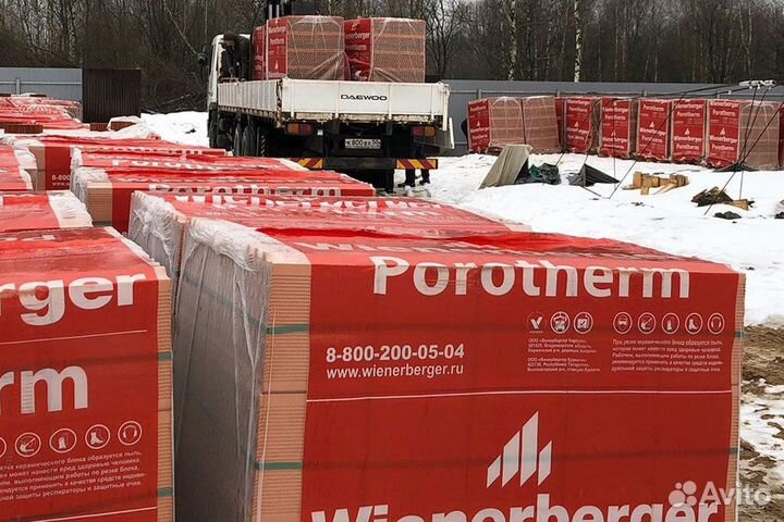 Блок керамический 20 поризованный М100 Porotherm