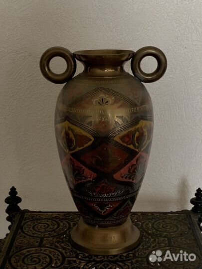 Вазы для цветов и напольные Латунь Роспись Винтаж
