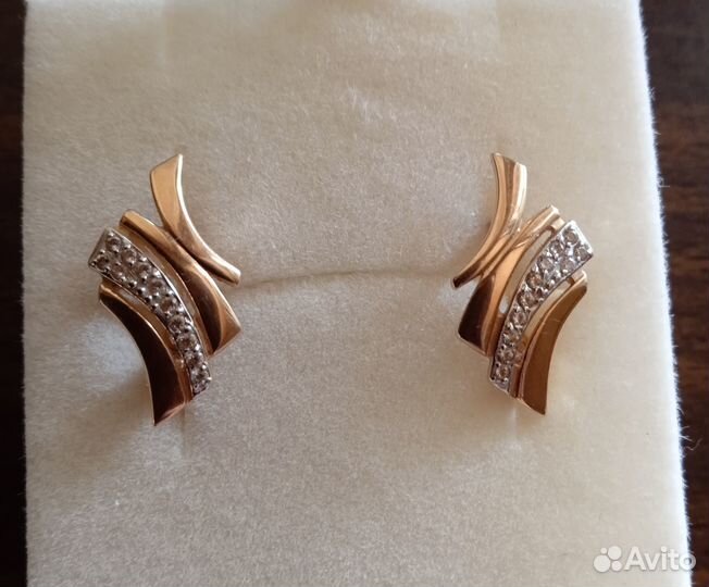 Серьги золото