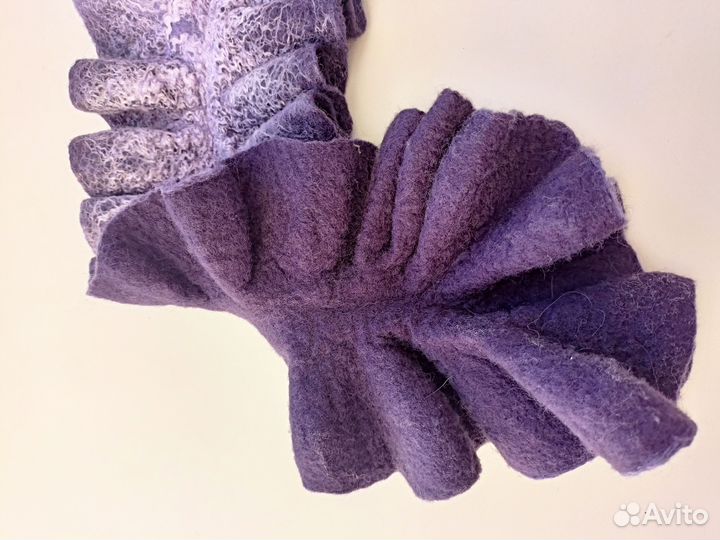 Валяный воротник из войлока