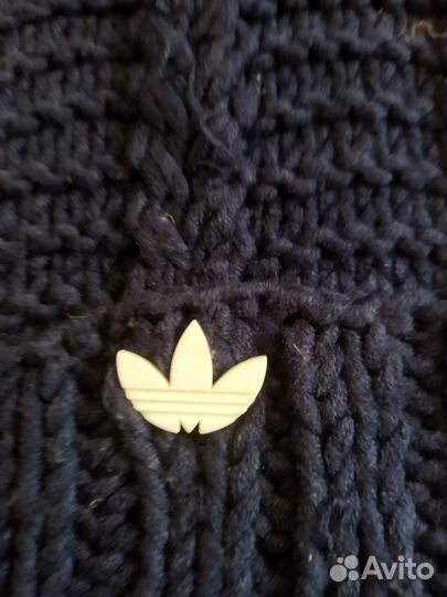 Шарф вязаный адидас 190х20 см с карманами