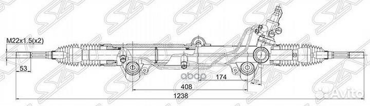 Рейка рулевая toyota land cruiser 200/sequoia 0
