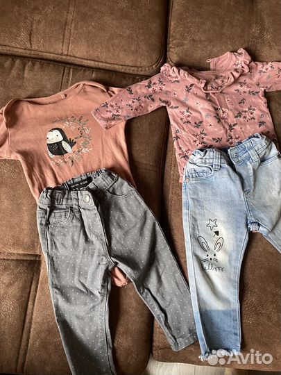 Пакет фирменных вещей для девочки 74-80