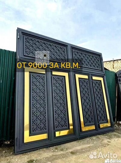 Ворота в Каспийске с ковкой на заказ