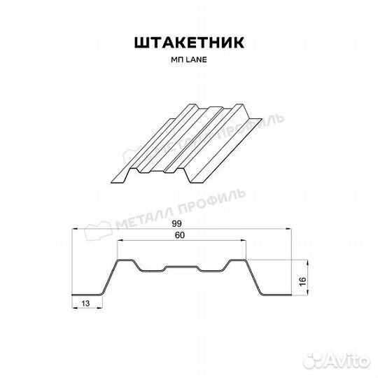 Штакетник металлический