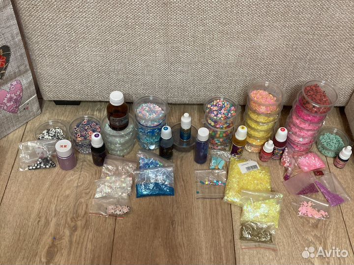 Набор для слаймов в подарок баночки