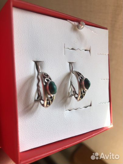 Серебряное кольцо, серьги СССР