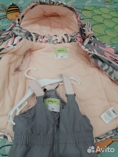 Зимний костюм для девочки 92