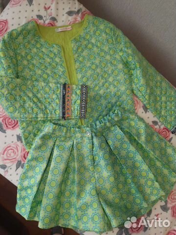 Костюм orby 134 жакет + юбка шорты