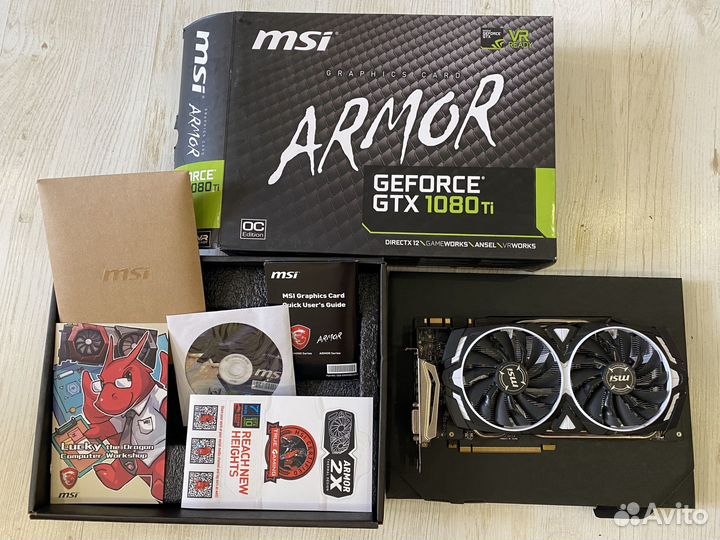 Видеокарта MSI GTX 1080 Ti armor 11 Gb OC