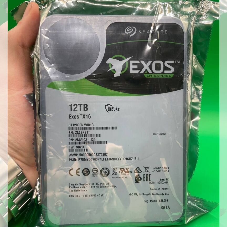 [ST12000NM001G] 12тб Seagate Exos St12000nm001g