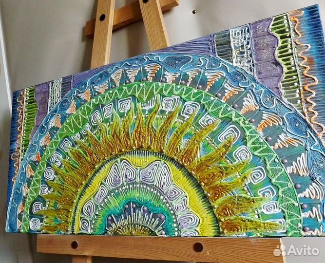 Панно, картина, Солнце, Весна