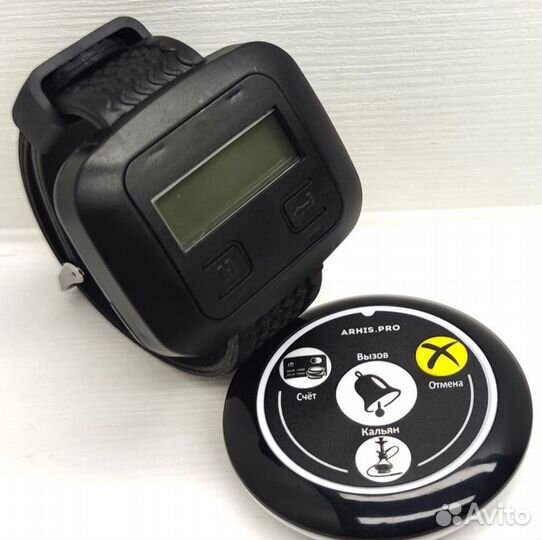 Кнопка вызова официанта, персонала с часами Эконом