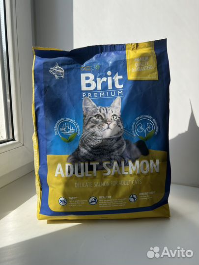 Сухой корм для кошек Brit, лосось, 2кг