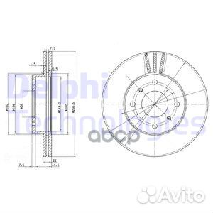 Диск торм Nissan Primera (P10 P11) bg2567 Delphi