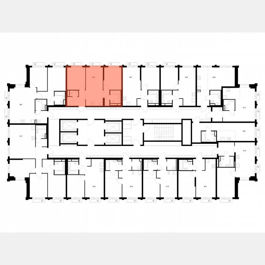 2-к. квартира, 50,6 м², 2/32 эт.