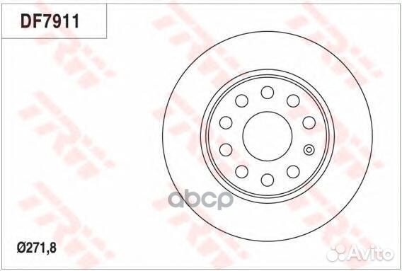Диск тормозной зад LCV DF7911 TRW