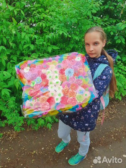 Подарки для детей,зефирные цветы в виде бабочки