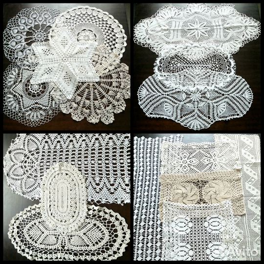 Вязаные салфетки и дорожки