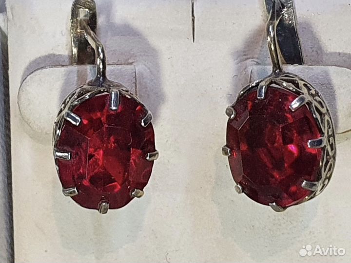 Серебряные серьги СССР