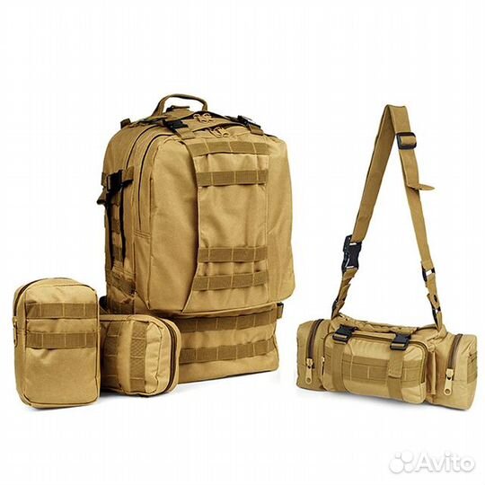 Рюкзак Combat трансформер 36-55л. (микс) (песок (к