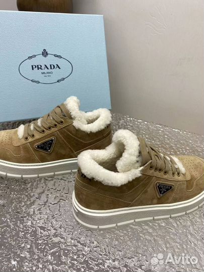 Женский кеды prada премиум качество