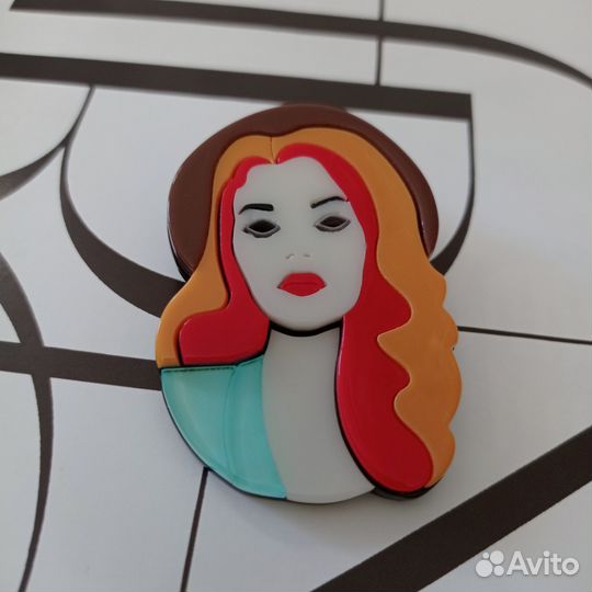 Броши в стиле Пикассо, дамы, мишка