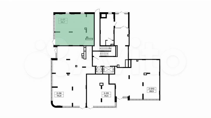 Продается торговое помещение площадью 66.7 кв.м
