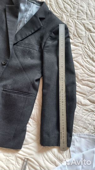 Пиджак для мальчика серый 152-158