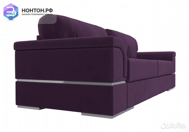 Диван еврокнижка Порту велюр фиолетовый
