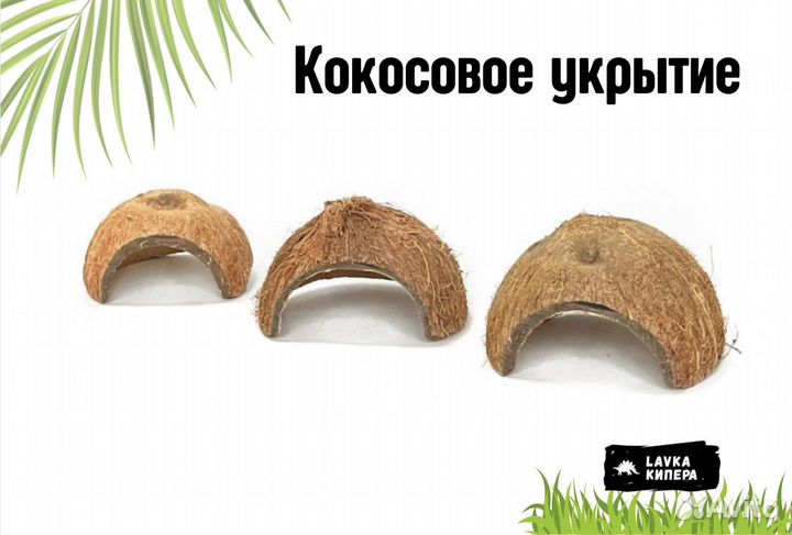 Экологичные укрытия для террариума «Кокос»