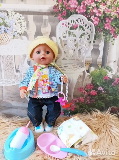 Кукла пупс новая baby born kiss 42см